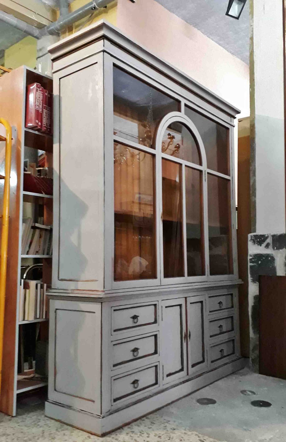 Vitrina Antigua Vintage Estilo Ingl s Victoriano Mueble De Sal n 