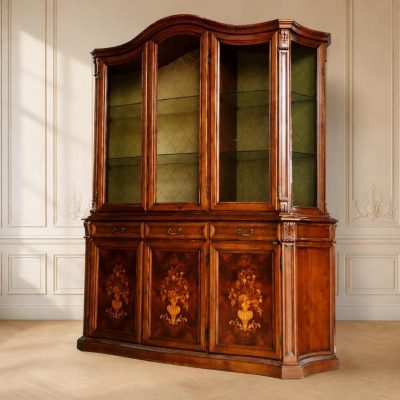 Vitrina Librería antigua estilo inglés Victoriano. Aparador Mueble de Salón Librero antiguo Isabelino.