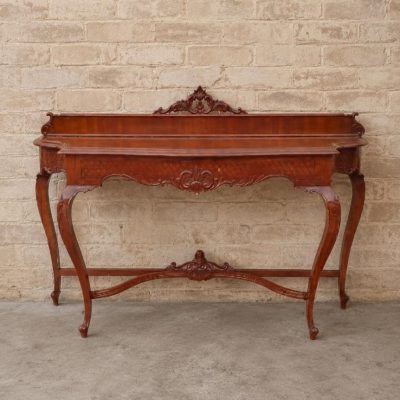 Gran consola antigua estilo Luis XV. 185 cm largo. Consola grande. Mesa auxiliar de pared aparador.