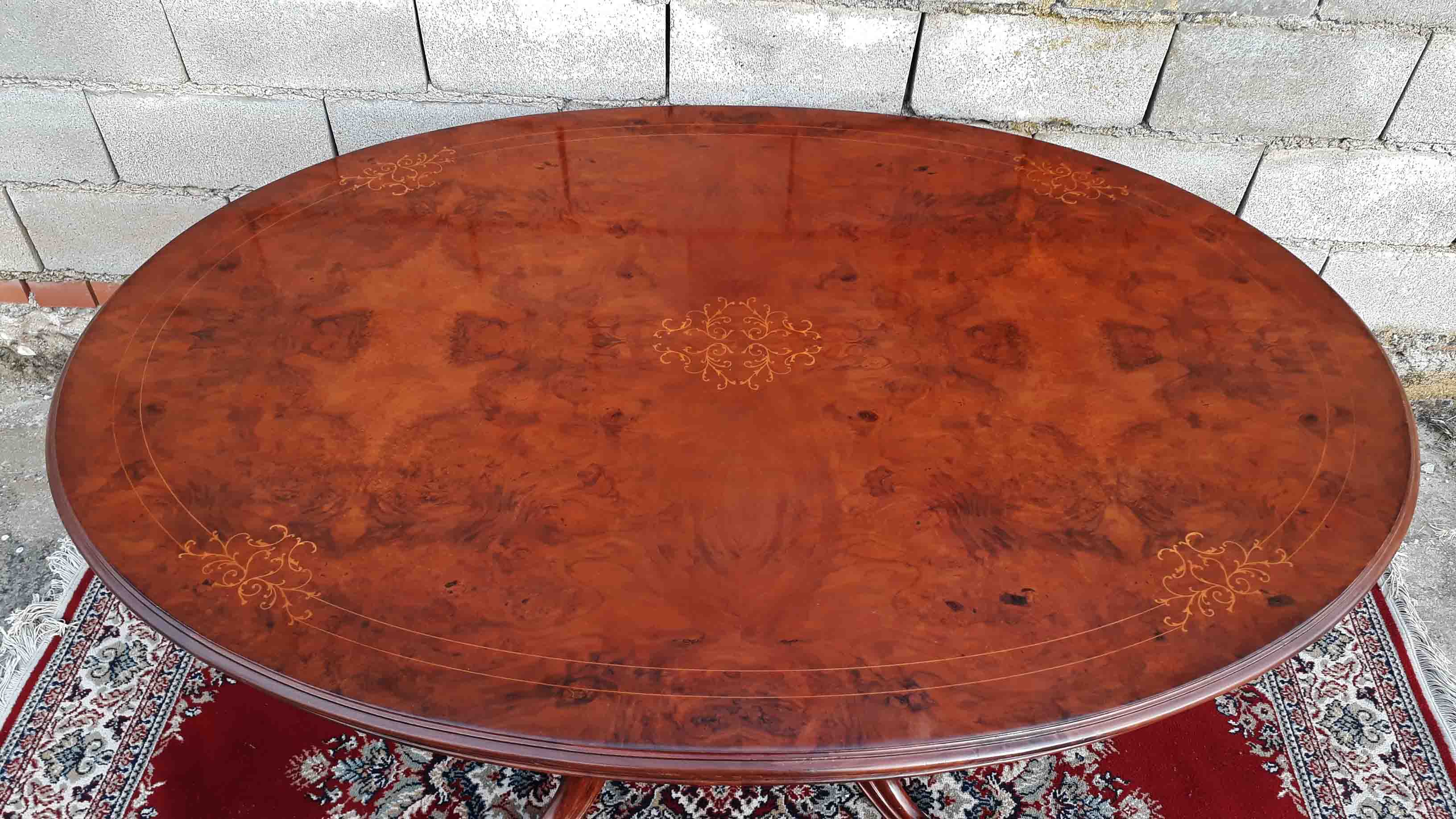 Mesa de comedor antigua estilo inglés victoriano CAOBA. Mesa de salón