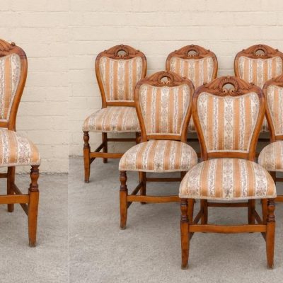 6 seis sillas antiguas estilo Isabelino. Sillas antiguas isabelinas. Sillas antiguas estilo inglés.