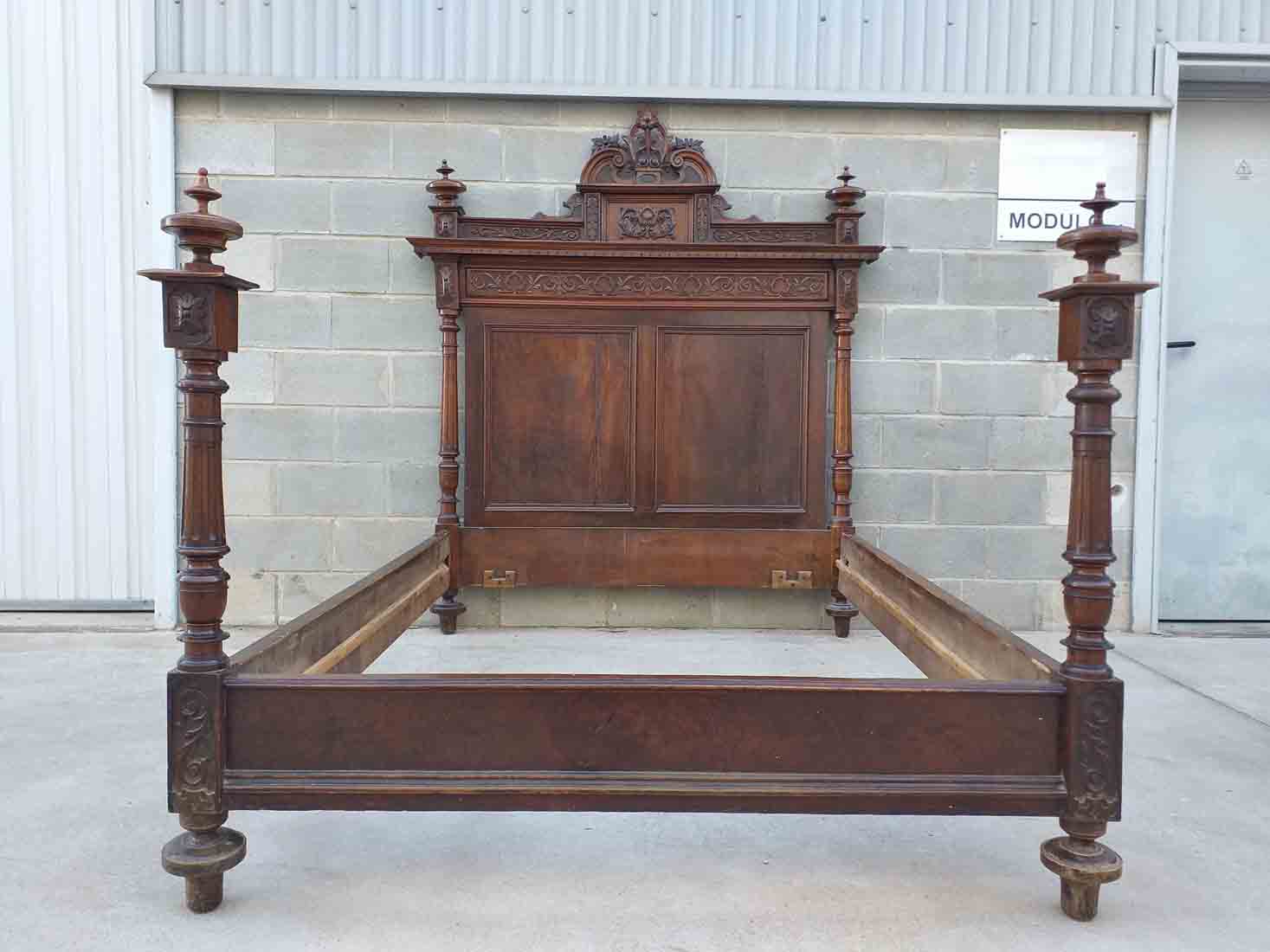 Cama Antigua Cabecero Antiguo Estilo Alfonsino 150 2 Dos Mesitas Cama Antigua Cabecero Antiguo Estilo Alfonsino 150 2 Dos Mesitas