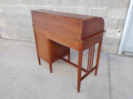 Escritorio antiguo persiana estilo Americano 1920. Bureau Buró Canterano Escritorio tapa antiguo Art Decó. - Imagen 11