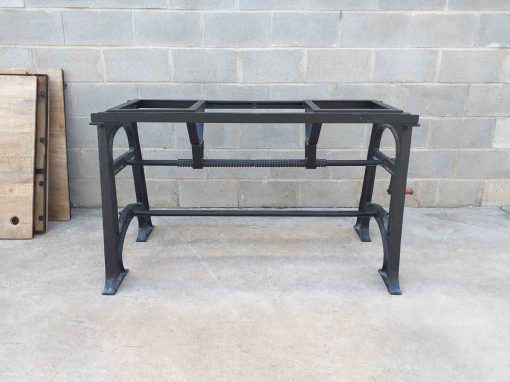 Gran mesa antigua hierro estilo Industrial. Mesa Taller grande Vintage. Mueble Mesa salón comedor. - Imagen 16