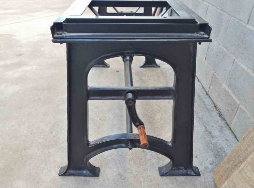 Gran mesa antigua hierro estilo Industrial. Mesa Taller grande Vintage. Mueble Mesa salón comedor. - Imagen 14