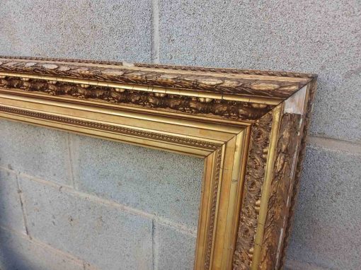 Marco antiguo pan de oro s.XIX. Marco antiguo para Cuadro o Espejo antiguo. - Imagen 3