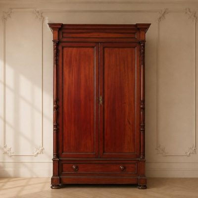 Armario antiguo estilo Alfonsino. Mueble ropero antiguo tipo Taquilla antigua estilo Industrial.