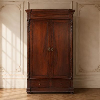 Armario antiguo estilo Alfonsino. Mueble ropero antiguo tipo Taquilla antigua estilo Industrial.