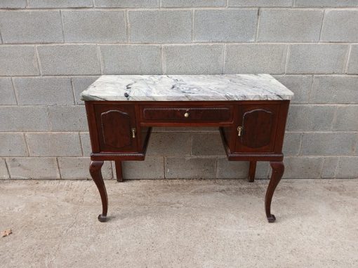 Escritorio antiguo estilo Luis XV. Mueble Mesa de pared. Consola antigua estilo Isabelino Inglés.