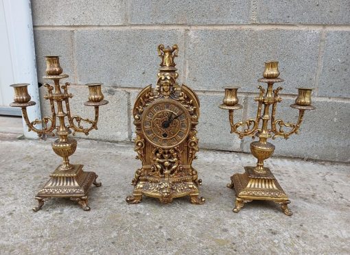 Candelabros antiguos bronce estilo Luis XV. Pareja Dos 2 Candelabros antiguos. - Imagen 2