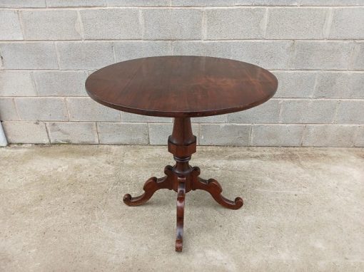 Mueble Mesa Auxiliar antigua inglés Victoriano (84 cm). Gran Velador antiguo grande (s. XIX). - Imagen 2