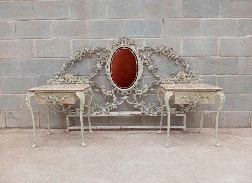 2 Cabeceros antiguos estilo Luis XV 150 cm. Cama antigua Cabecero antiguo Barroco Rococó Isabelino. - Imagen 10