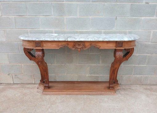 Consola antigua estilo Luis XV (176 cm). Gran Mueble Consola grande antigua mármol estilo Isabelino. - Imagen 2