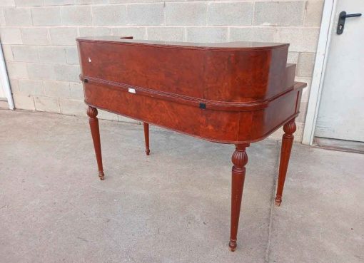 Escritorio antiguo estilo inglés Eduardiano. Mueble Secreter Secretaire antiguo Victoriano Luis XVI. - Imagen 4
