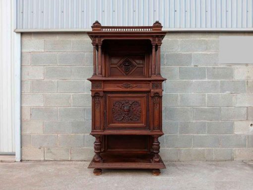 Aparador Gabinete Credenza Buffet Mueble Bar Auxiliar antiguo. Alacena estilo Alfonsino Renacimiento.