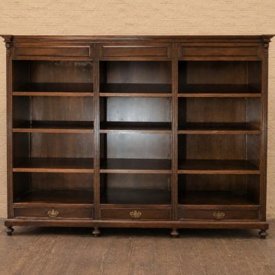 Mueble Salón Librero Biblioteca antiguo estilo inglés Victoriano. Estantería Librería antigua.