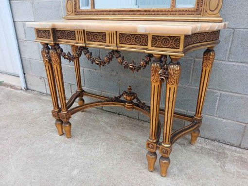 Consola antigua estilo Luis XVI pan de oro. - Imagen 2