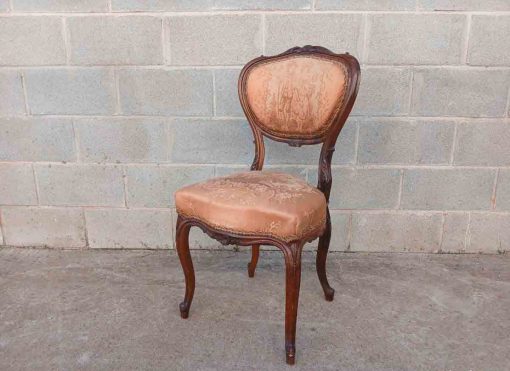 4 Cuatro Sillas antiguas estilo Luis XV. Sillas antiguas estilo Isabelino Barroco. Silla antigua. - Imagen 5