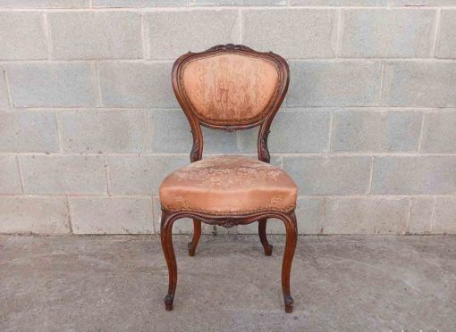4 Cuatro Sillas antiguas estilo Luis XV. Sillas antiguas estilo Isabelino Barroco. Silla antigua. - Imagen 6