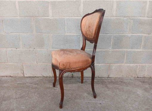 4 Cuatro Sillas antiguas estilo Luis XV. Sillas antiguas estilo Isabelino Barroco. Silla antigua. - Imagen 7