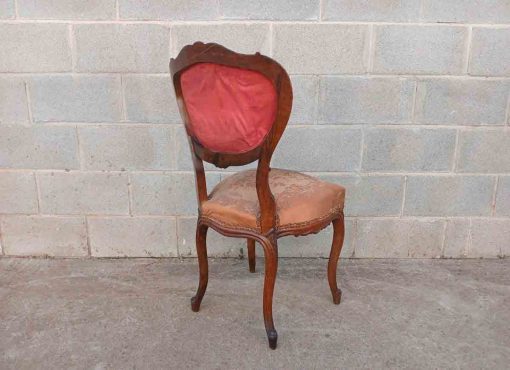 4 Cuatro Sillas antiguas estilo Luis XV. Sillas antiguas estilo Isabelino Barroco. Silla antigua. - Imagen 8
