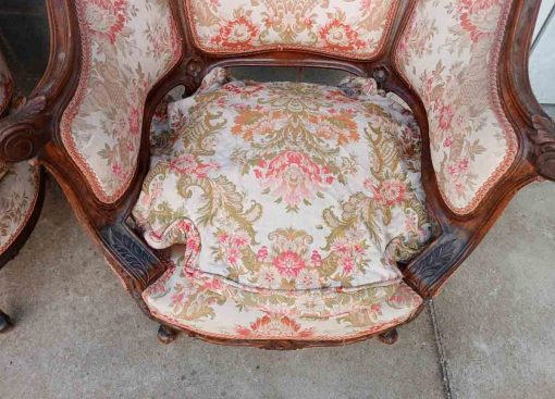 4 Cuatro Sillones antiguos estilo Luis XV. Sillón antiguo estilo Barroco Versallesco. - Imagen 9