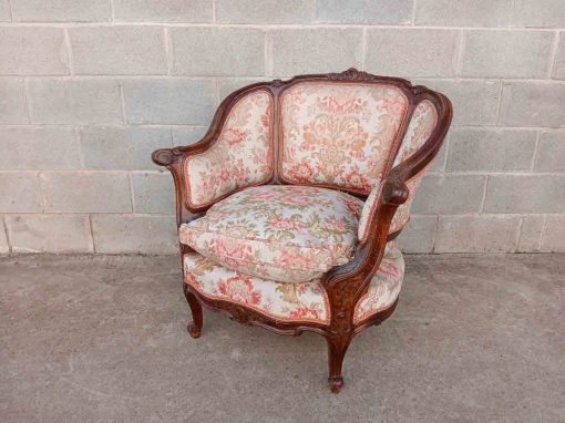 2 Dos Sillones antiguos estilo Luis XV. Pareja de Sillones antiguos estilo Barroco Versallesco. - Imagen 3