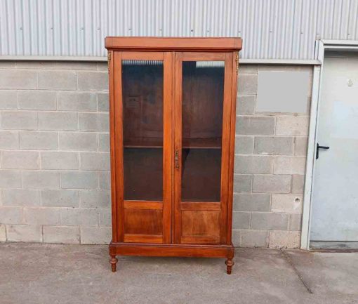 Vitrina antigua estilo Inglés. Mueble Librero Armario antiguo reconvertido Vitrina Estantería. - Imagen 4