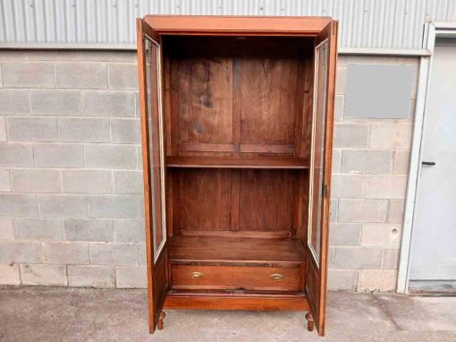 Vitrina antigua estilo Inglés. Mueble Librero Armario antiguo reconvertido Vitrina Estantería. - Imagen 7