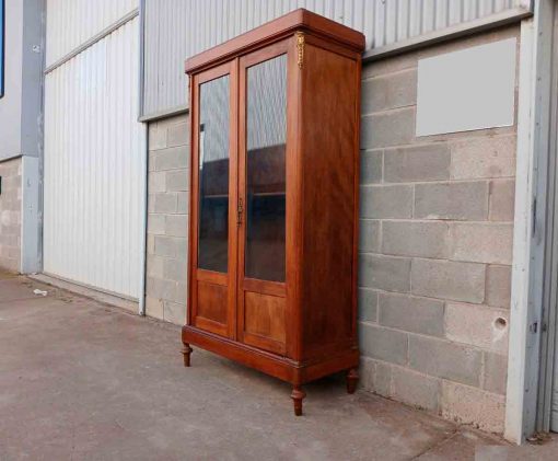 Vitrina antigua estilo Inglés. Mueble Librero Armario antiguo reconvertido Vitrina Estantería. - Imagen 3