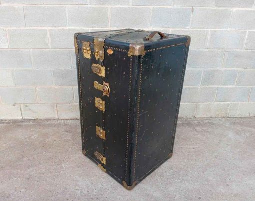 Maleta Baúl antigua Royalrobe 1900. Maleta Baúl antiguo de viaje con perchas y cajones. - Imagen 2