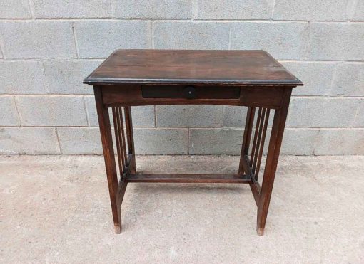 Mueble Mesa Auxiliar antigua estilo Art Decó. Pequeño Escritorio antiguo estilo Modernista. - Imagen 3