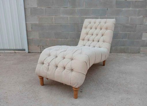 Diván antiguo tapizado capitoné. Mueble Sofá Diván antiguo vintage estilo Chéster inglés. - Imagen 2