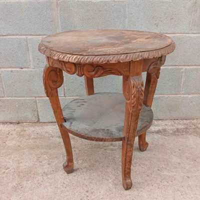 Velador antiguo para restaurar. Mueble Mesa Mesita auxiliar antigua estilo inglés Victoriano.