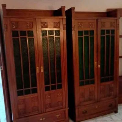 Vitrina antigua estilo Art Decó. Mueble Alacena Estantería Librería. Mueble Librero antiguo Modernista.