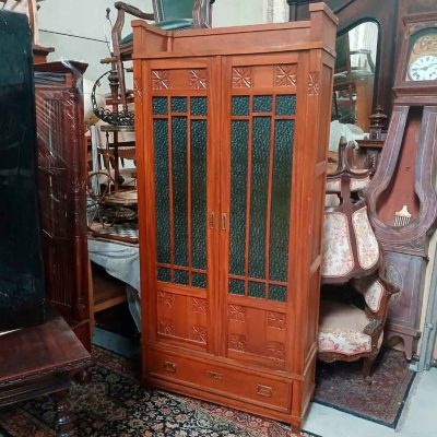 Vitrina Librería Estantería Alacena antigua estilo Art Decó. Mueble Librero antiguo Modernista.