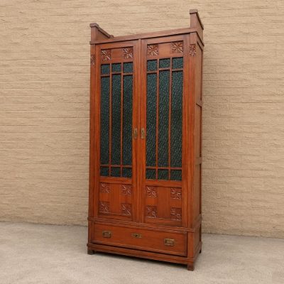 Vitrina Librería Estantería Alacena antigua estilo Art Decó. Mueble Librero antiguo Modernista.
