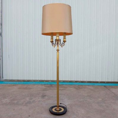 Lámpara de pie antigua bronce estilo inglés.