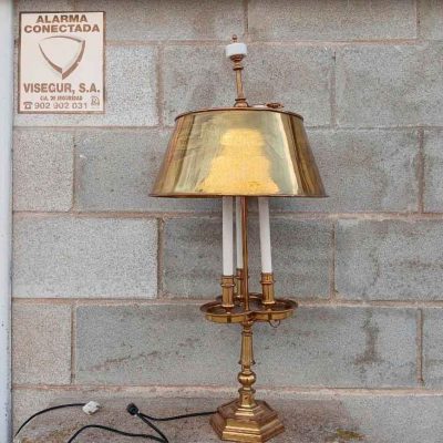 Lámpara antigua latón Despacho. Lámpara Mesa Sobremesa antigua estilo inglés.