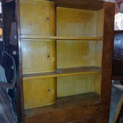 Estantería Librería antigua estilo Art Decó. Mueble Auxiliar Librero Despacho antiguo Modernista.