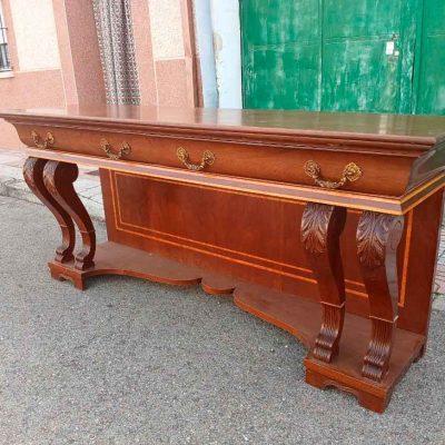 Gran consola antigua estilo Luis XV 2 metros. Consola grande antigua estilo isabelino estilo inglés.