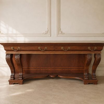 Gran consola antigua estilo Luis XV 2 metros. Consola grande antigua estilo isabelino estilo inglés.