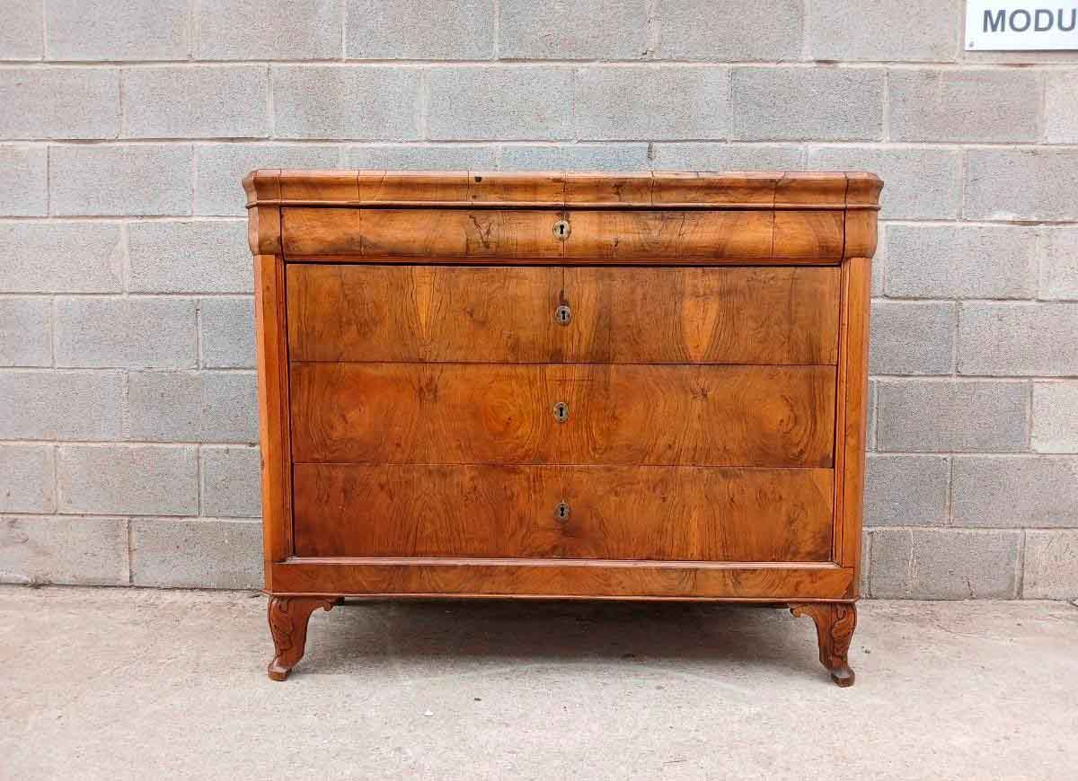 Cómoda antigua estilo Luis Felipe (Francia s.XIX). Mueble Cómoda Cajonera antigua estilo inglés. - Imagen 2