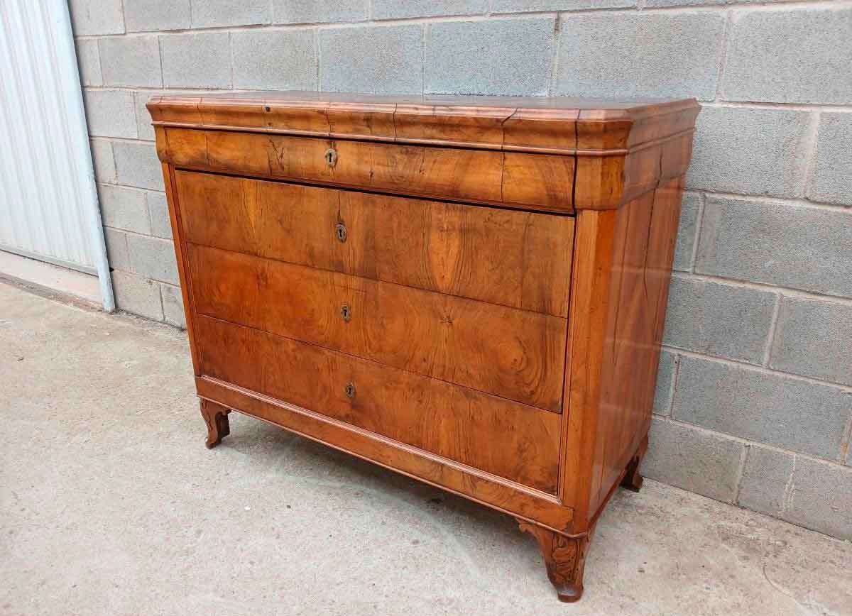 Cómoda antigua estilo Luis Felipe (Francia s.XIX). Mueble Cómoda Cajonera antigua estilo inglés. - Imagen 5