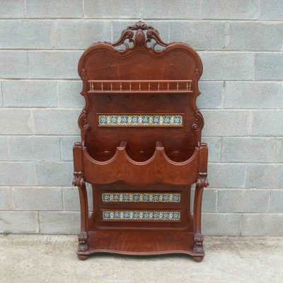 Mueble Platero Vajillero Especiero antiguo. Mueble Auxiliar Cocina Alacena antigua estilo inglés.