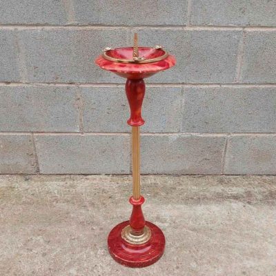 Cenicero de pie antiguo mármol. Cenicero pedestal antiguo vintage estilo inglés Victoriano Luis XVI.