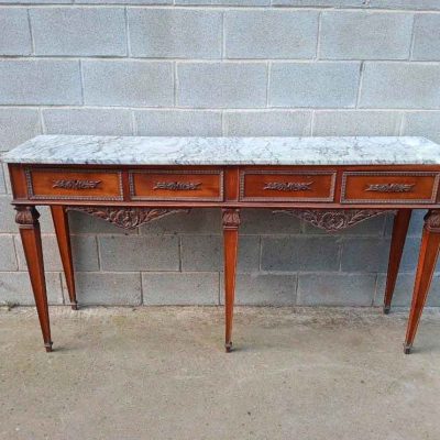 Consola antigua estilo Luis XVI. Gran Consola antigua estilo inglés. Mueble Consola grande vintage.