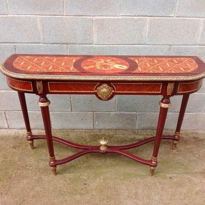 Consola antigua estilo Luis XVI (130 cm). Mueble Consola antigua estilo Imperio Napoleón III Isabelino.