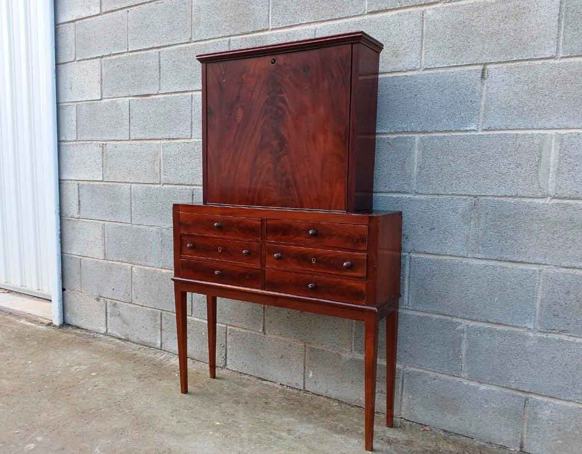 Mueble Auxiliar antiguo estilo Art Decó. Escritorio Secreter antiguo. - Imagen 3