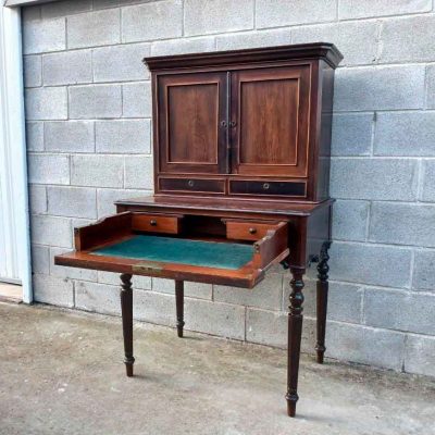 Escritorio Secreter antiguo estilo inglés Victoriano. Mueble Librero Estantería Librería antigua.